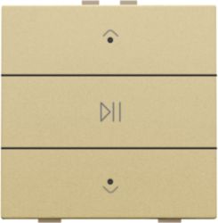 Single audio control with LEDs for Niko Home Control, gold coated