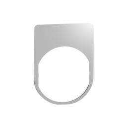 ETIKET 30X40 METAAL- LABEL(ZWART/ROOD)