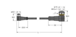 Actuator- en sensorkabel / PUR, verbindingsleiding