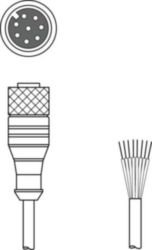 Aansluitkabel KD U-M12-8A-P1-020