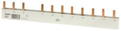 Pin busbar, 16 mm2, connection: 3-phase/+ 8x phase finger-safe for 1F