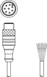 Aansluitkabel KS S-M12-8A-P1-150