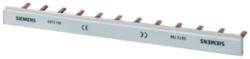 Pin busbar, finger-safe, 16 mm2 1-phase+AUX, 214 mm long, can be cut