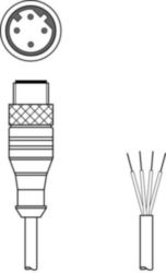 Aansluitkabel KS ET-M12-4A-P7-020