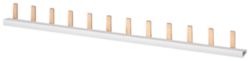 Pin busbar, finger-safe, 10 mm2 2-phase+AUX, 1016 mm long, can be cut