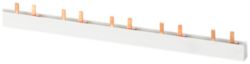 Pin busbar, 2-phase 10 mm2, 56 MW, insulation, gray, can be cut for AFDD