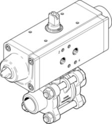 VZBA-11/2"-WW-63-T-22-F0507-V4V4T-PS53-R ball valve actuator unit