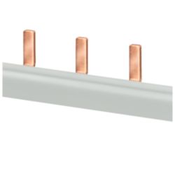 Pin busbar, 1-phase 10 mm², 13 pins, insulation gray