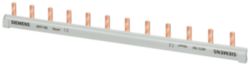Pin busbar, 1-phase 10 mm2, 56 pins, insulation, gray, can be cut
