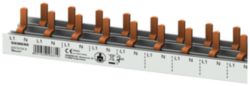 Compact pin busbar, 10 mm2, connection 1P/N compact device 1 MW finger-safe
