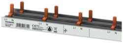 Compact pin busbar, 10 mm2, connection 1P/N AFDD 5SM6 + compact device 1 MW