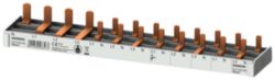Compact pin busbar, 10 mm2, connection 3-pole/ N (RCCB N left) 1x RCCB, 4-pole