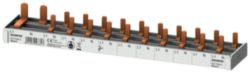 Compact pin busbar, 10 mm2, connection: 1P/N (RCCB N right) 1x RCCB, 2-pole
