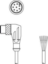 Aansluitkabel KS U-M12-8W-P1-100