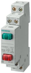 Pushbutton, 1 NO+1 NC 20 A, 2 keys red green, LED 230 V
