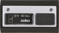 Niko Access control - 12V AC 1A doorbell, incl. lamp, black/aluminium