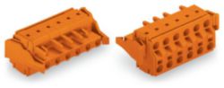 2-draads female steker Push-in CAGE CLAMP® 2,5 mm² oranje