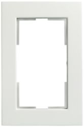 DELTA miro plastic titanium white frame, double for double socket outlet