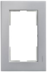 DELTA miro plastic aluminum metallic frame, double for double socket outlet