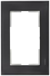 DELTA miro frame 2x real glass black