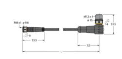 Actuator- en sensorkabel / PUR, Verlengkabel