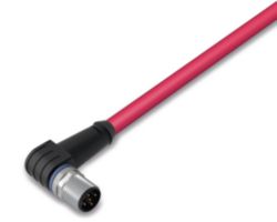 sercos-kabel Steker M12D hoekig 4-polig rood