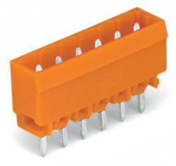 THT male steker Soldeerpen 1,0 x 1,0 mm recht oranje