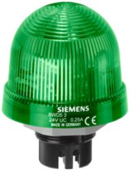 Integrated signal lamp, continuous light LED, 24 V UC green