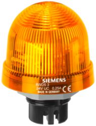 Integrated signal lamp, single flash light 24 V yellow