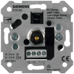 ELV-dimmer elektronische transformators, R, C met druk-uit/wisselschakelaar, 20-315 W, inbouw