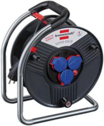 Super-Solid IP44 Kabelhaspel voor professionele gebruik/bouwplaats (25m kabel, speciale kunststof voor de bouwplaats en buitengebruik, Ma