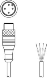 Aansluitkabel KS U-M12-4A-V1-020