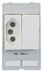 Socket, Brazil, Screw termination, ?10 A, 250 V AC, ?60 Hz, Conductor