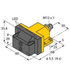 Inductieve sensor, dubbelsensor voor de positiecontrole op kleppen