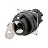 Selector A22NZ Ø22, Key type S, 3 position, bezel plastic, AUTO RESET ON L/R, RELEASE position CENTER