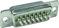 Connector, Solder cup termination, Rated current: 7.5 A, Male, Size: