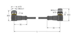 Actuator- en sensorkabel / PUR, Verlengkabel