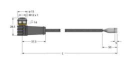 Actuator- en sensorkabel / PUR, Aansluitkabel