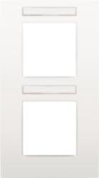 Double faceplate with 71 mm centre-to-centre distance, vertical, with