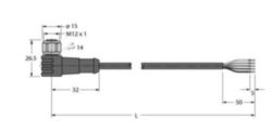 Actuator- en sensorkabel / PVC, Aansluitkabel