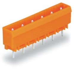 THT male steker Soldeerpen 1,0 x 1,0 mm recht oranje