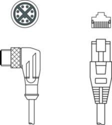 Verbindingskabel KSS GB-M12-8W-RJ45-A-P7-020