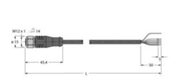 Actuator- en sensorkabel / PUR, Aansluitkabel
