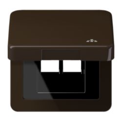 Klapdeksel CD500 bruin met symb.LAN