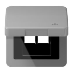 Klapdeksel CD500 grijs met symb.LAN