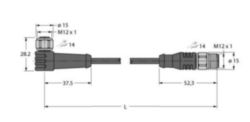 Actuator- en sensorkabel / PUR, Verlengkabel
