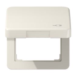 Klapdeksel CD500 wit met symb. Stekker