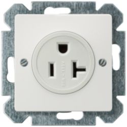 DELTA i-system NEMA socket outlet titanium white 2-pole+E NEMA 5-20 R