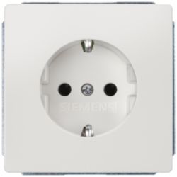 DELTA style, titanium white SCHUKO socket outlet 10/16 A 250 V with in