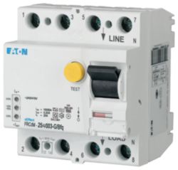 Aardlekschakelaar digitaal (RCCB) FRCDM, 25A, 4P, 30mA, 10kA, G/BFQ-ty